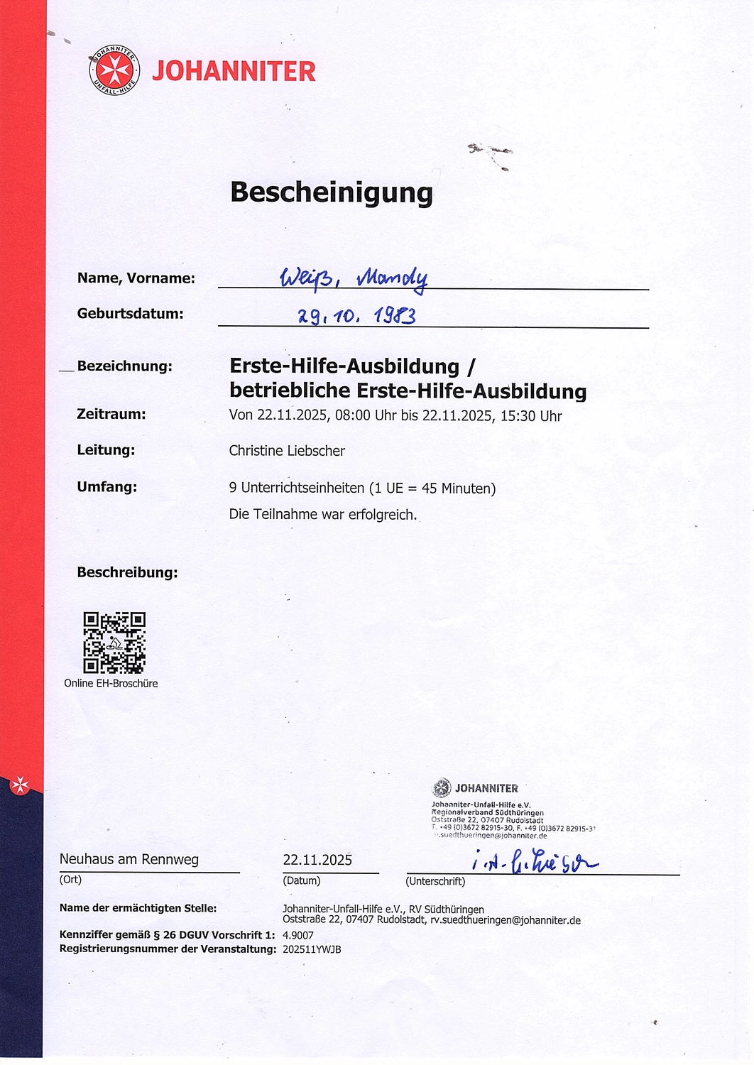 Haushaltsnahe Dienstleistungen - Versicherungsanbieter - Benutzerzertifikate